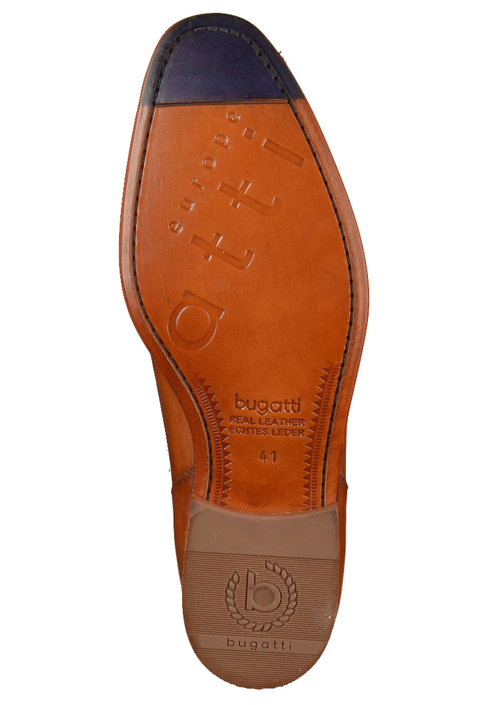 Bugatti Businessschuhe Glattleder Cognac - surf4shoes