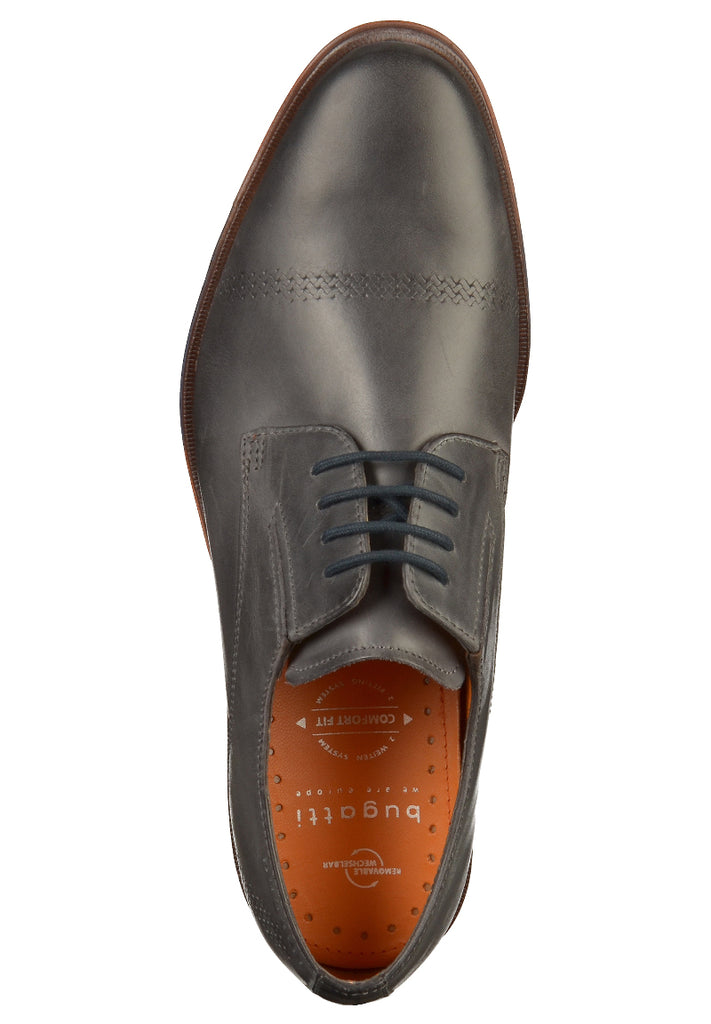 Bugatti Businessschuhe Glattleder Grau - surf4shoes