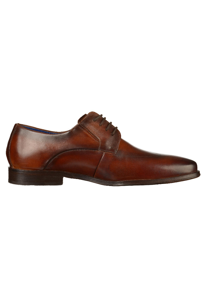 Bugatti Businessschuhe Glattleder Cognac - surf4shoes
