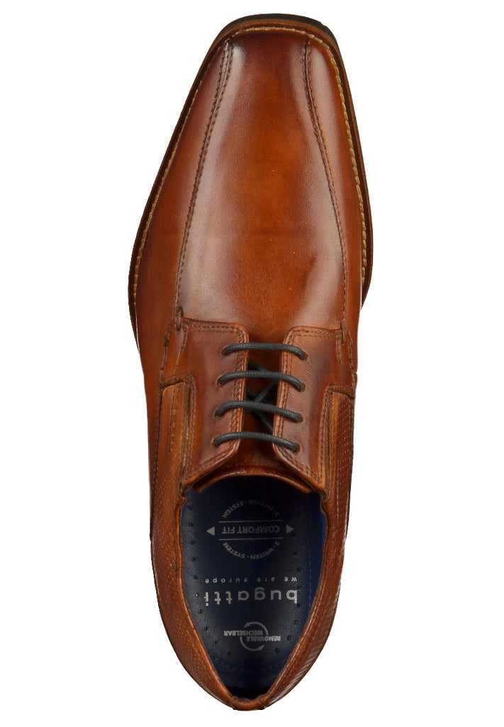 Bugatti Businessschuhe Glattleder Cognac - surf4shoes