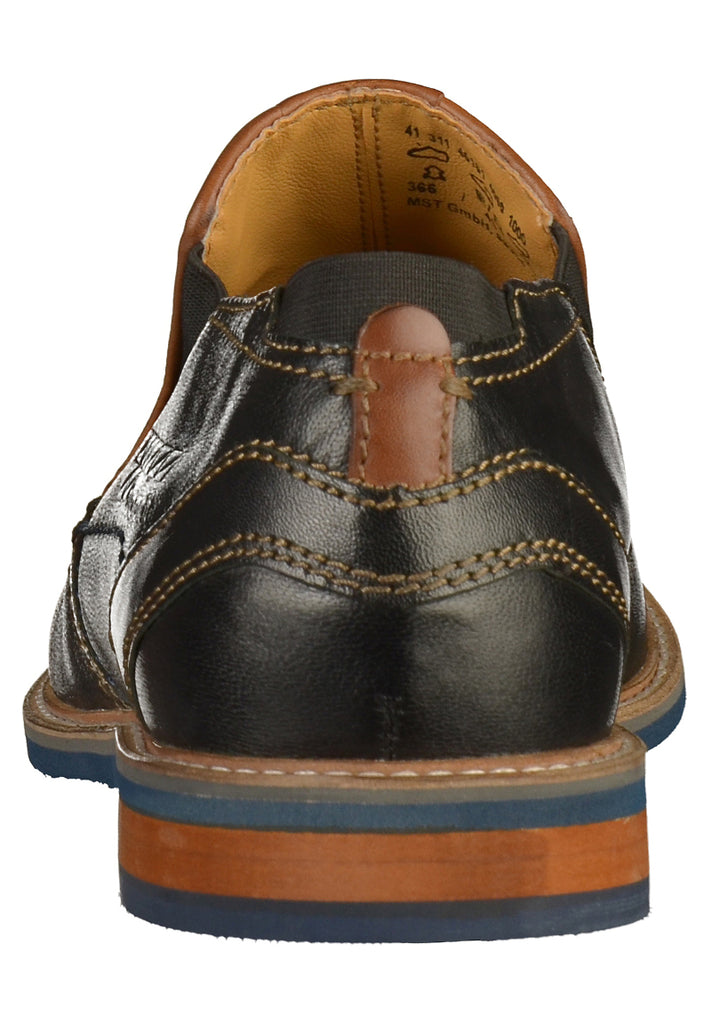 Bugatti Businessschuhe Glattleder Schwarz - surf4shoes