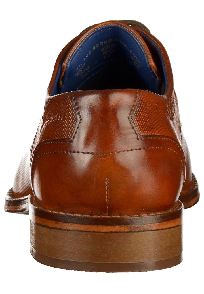 BUGATTI Businessschuhe Glattleder Cognac - surf4shoes