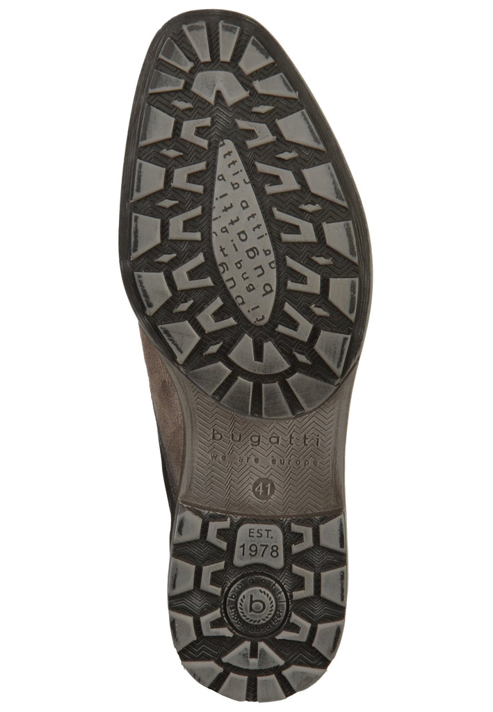 BUGATTI Businessschuhe Veloursleder Grau/Schwarz - surf4shoes