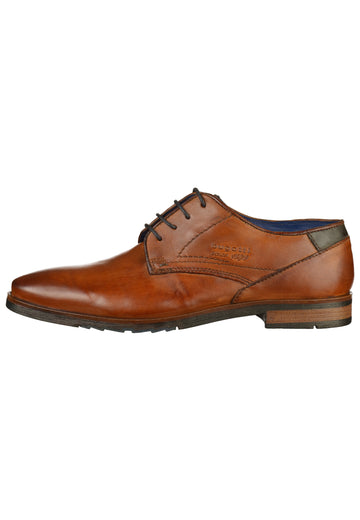 Bugatti Halbschuhe Glattleder Cognac - surf4shoes