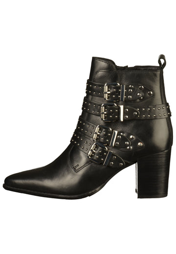 Bronx Stiefelette Leder Schwarz - surf4shoes