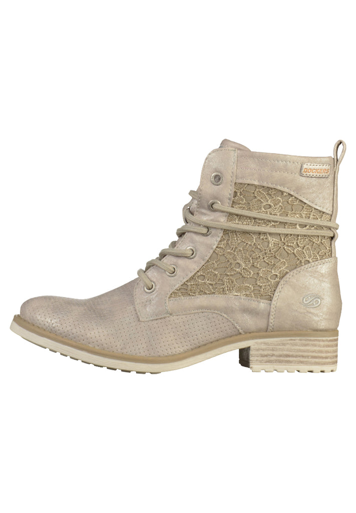 Dockers Stiefelette Lederimitat/Textil Silber - surf4shoes