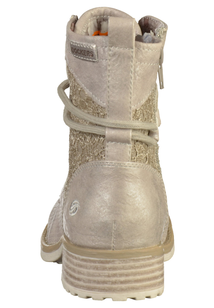 Dockers Stiefelette Lederimitat/Textil Silber - surf4shoes