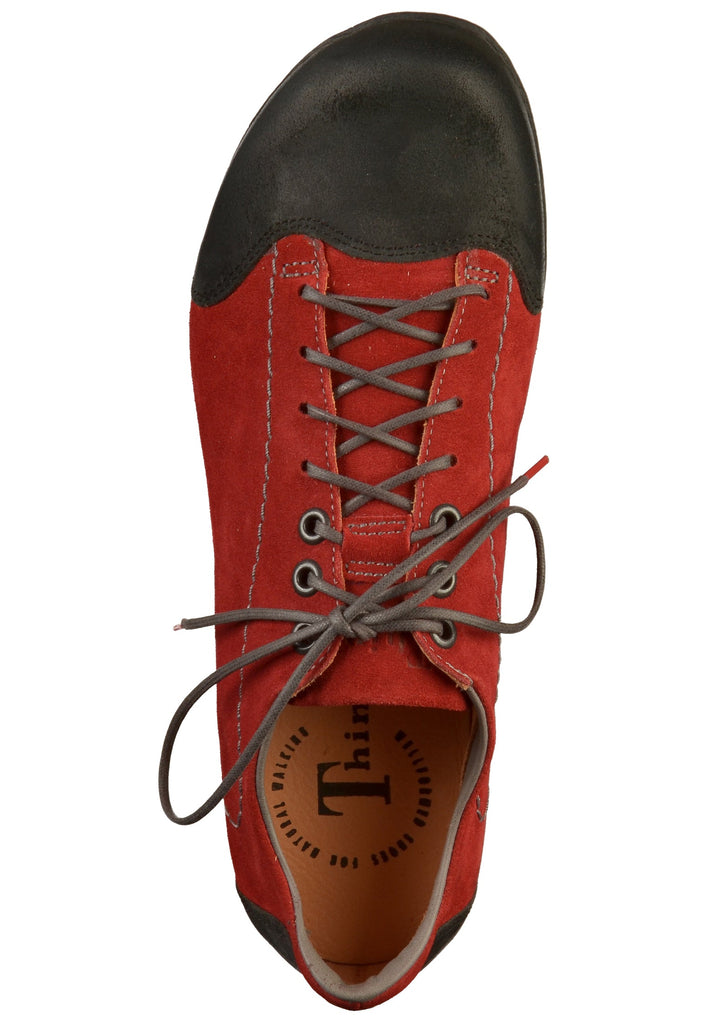 Think! Halbschuhe Veloursleder Rot - surf4shoes