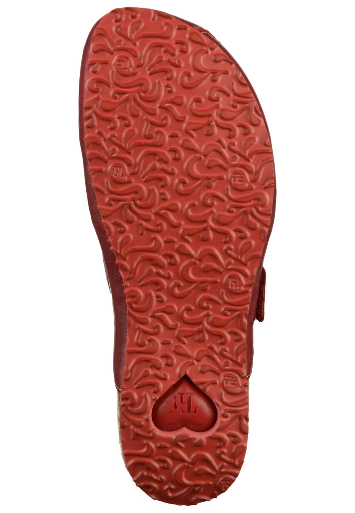 Think! Clogs Leder Rot - surf4shoes
