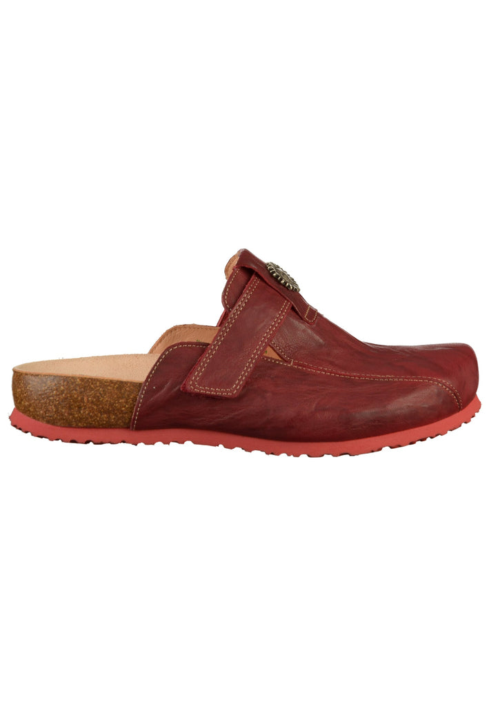 Think! Clogs Leder Rot - surf4shoes