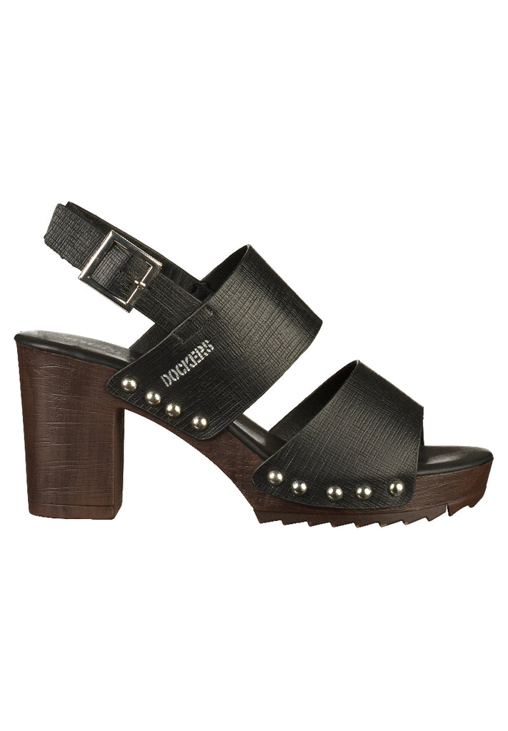 Dockers Sandalen Lederimitat Schwarz - surf4shoes