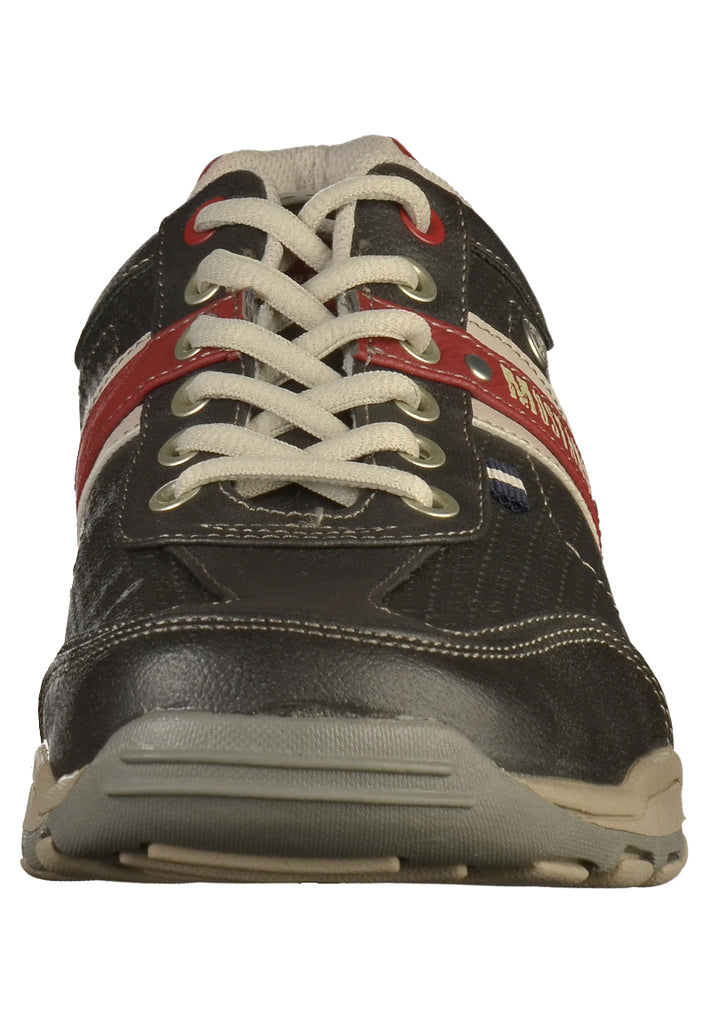 Mustang Sneaker Lederimitat Schwarz/Rot - surf4shoes
