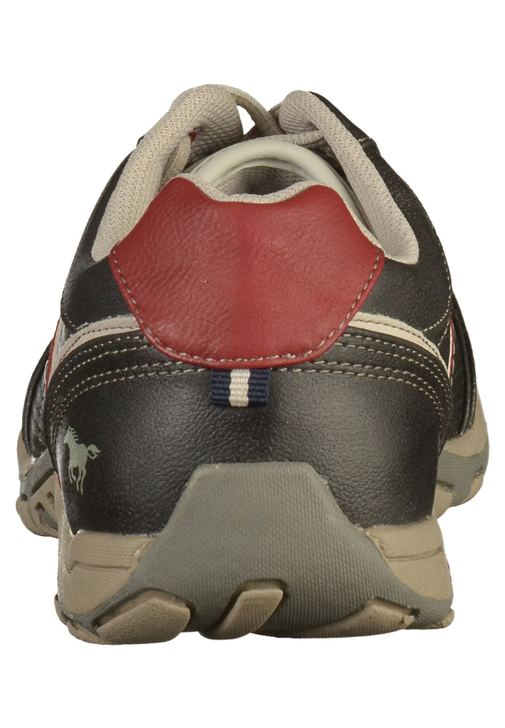 Mustang Sneaker Lederimitat Schwarz/Rot - surf4shoes