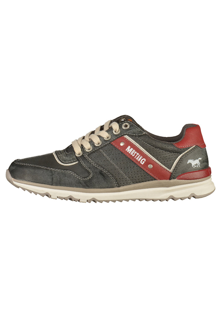 Mustang Sneaker Lederimitat Dunkelgrau - surf4shoes