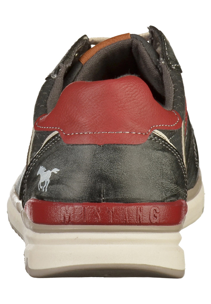 Mustang Sneaker Lederimitat Dunkelgrau - surf4shoes