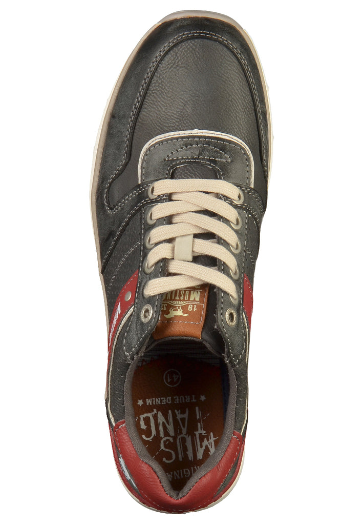 Mustang Sneaker Lederimitat Dunkelgrau - surf4shoes