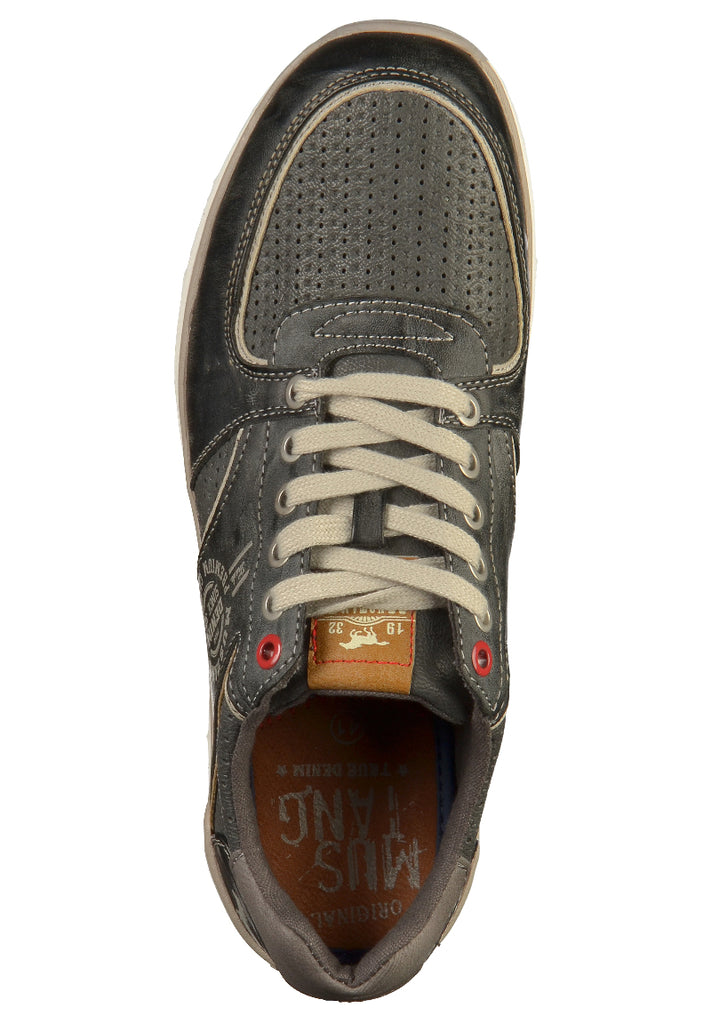 Mustang Sneaker Lederimitat Dunkelgrau - surf4shoes