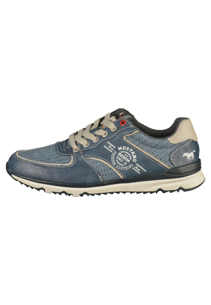 Mustang Sneaker Lederimitat Blau - surf4shoes