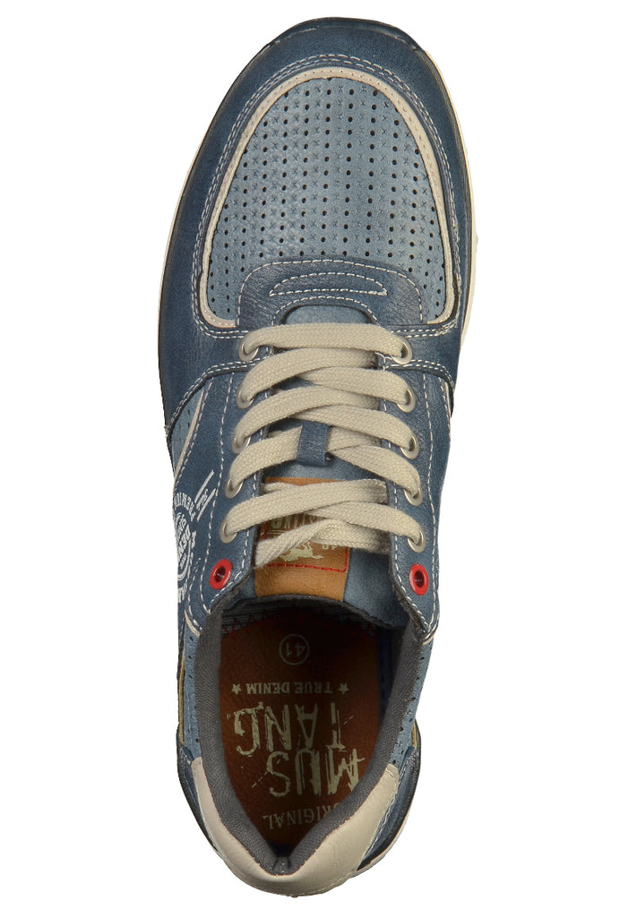 Mustang Sneaker Lederimitat Blau - surf4shoes