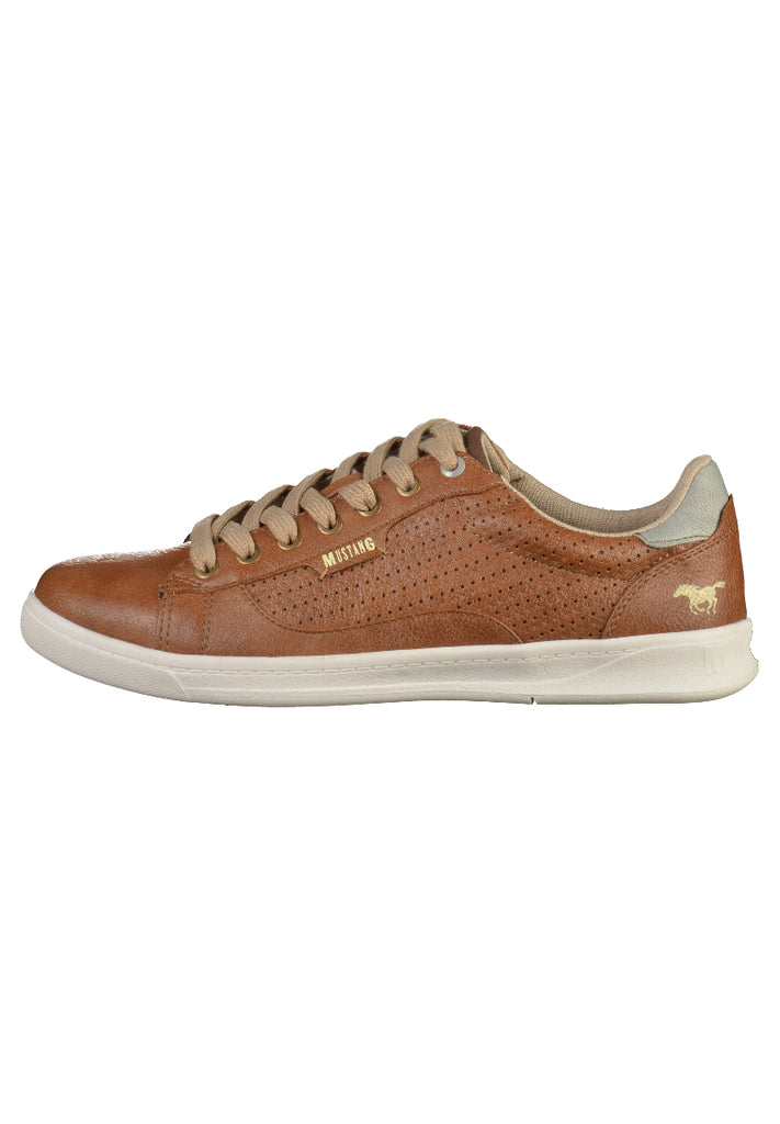 Mustang Sneaker Lederimitat Kastanie - surf4shoes
