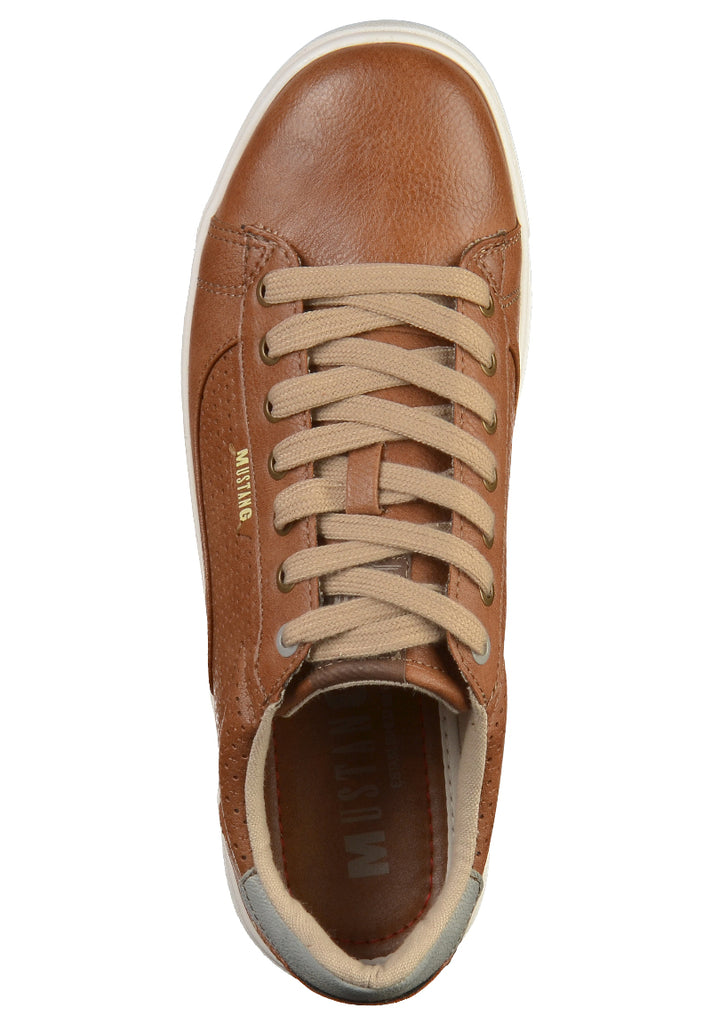 Mustang Sneaker Lederimitat Kastanie - surf4shoes