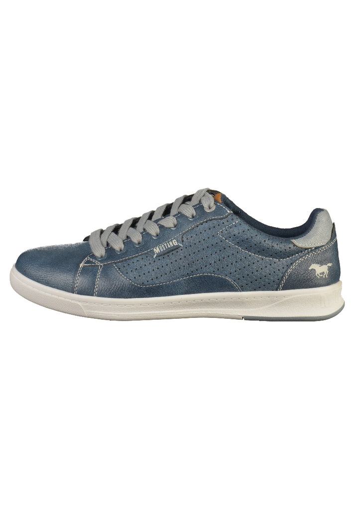 Mustang Sneaker Lederimitat Dunkelblau - surf4shoes