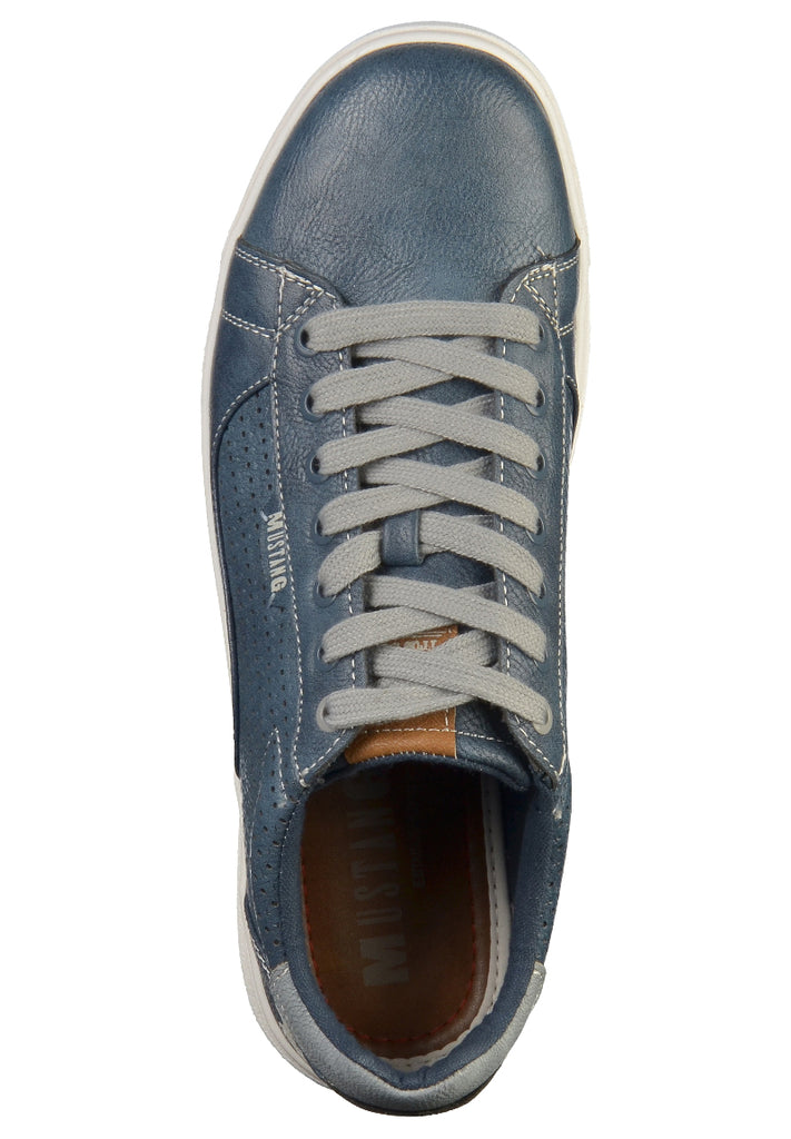 Mustang Sneaker Lederimitat Dunkelblau - surf4shoes