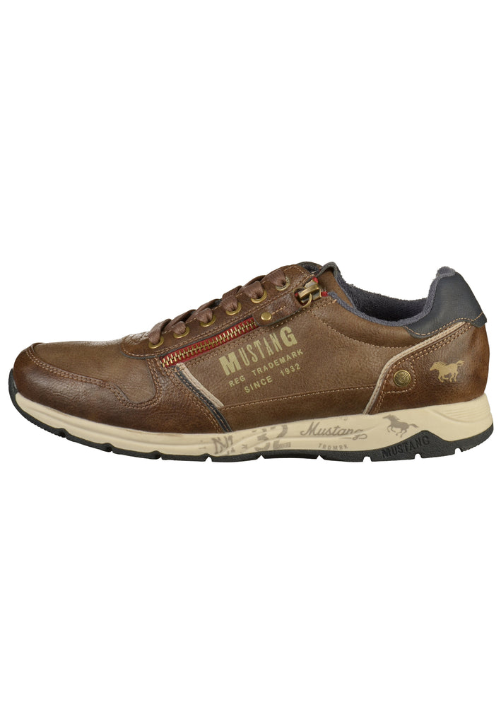 Mustang Sneaker Lederimitat Dunkelbraun - surf4shoes