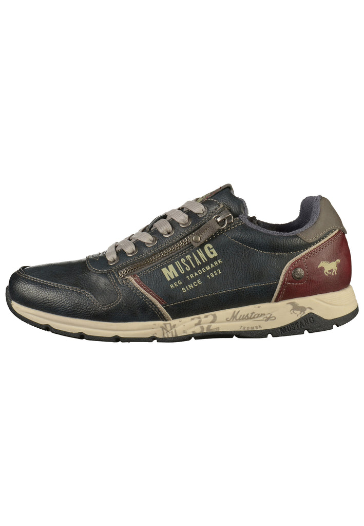 Mustang Sneaker Lederimitat Blau - surf4shoes