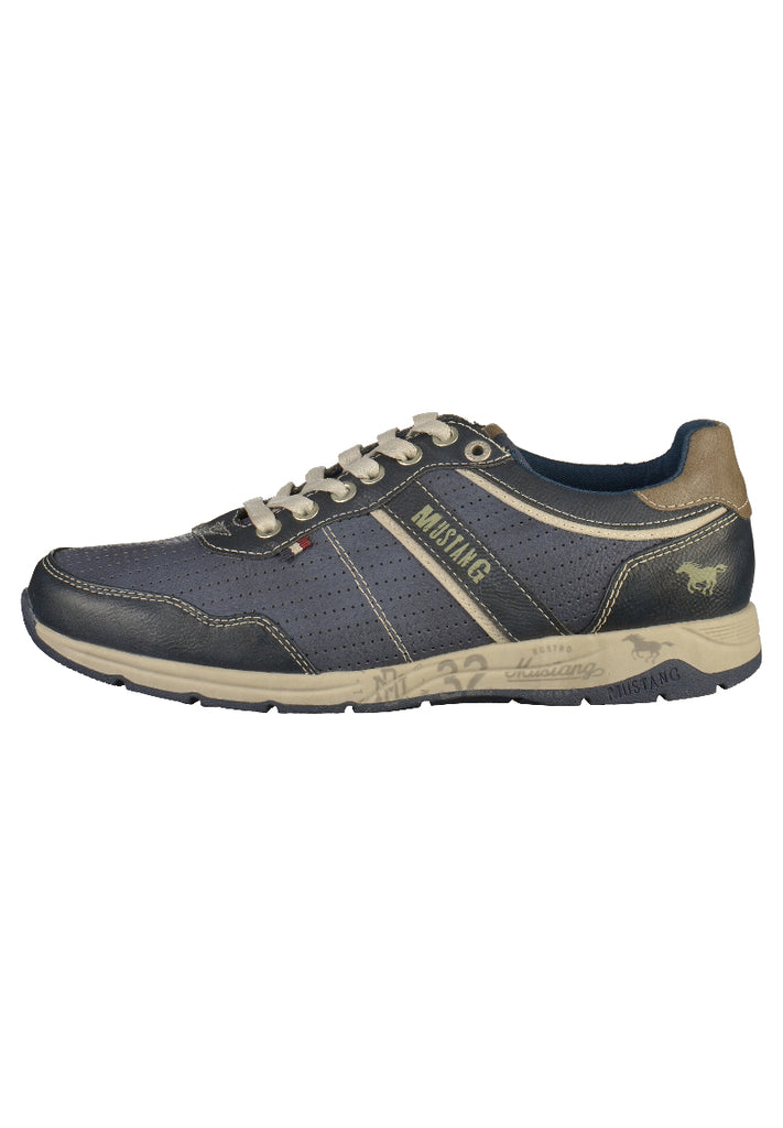 Mustang Sneaker Lederimitat Dunkelblau - surf4shoes