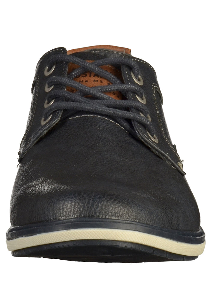 Mustang Halbschuhe Lederimitat Navy - surf4shoes