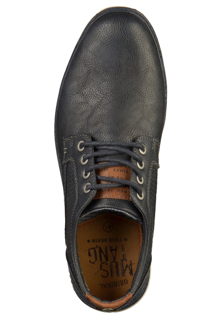 Mustang Halbschuhe Lederimitat Navy - surf4shoes