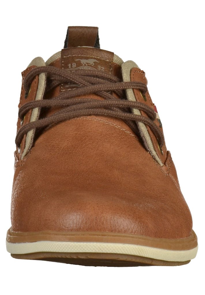 Mustang Halbschuhe Lederimitat Cognac - surf4shoes