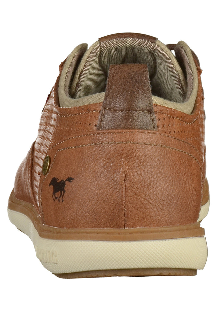 Mustang Halbschuhe Lederimitat Cognac - surf4shoes