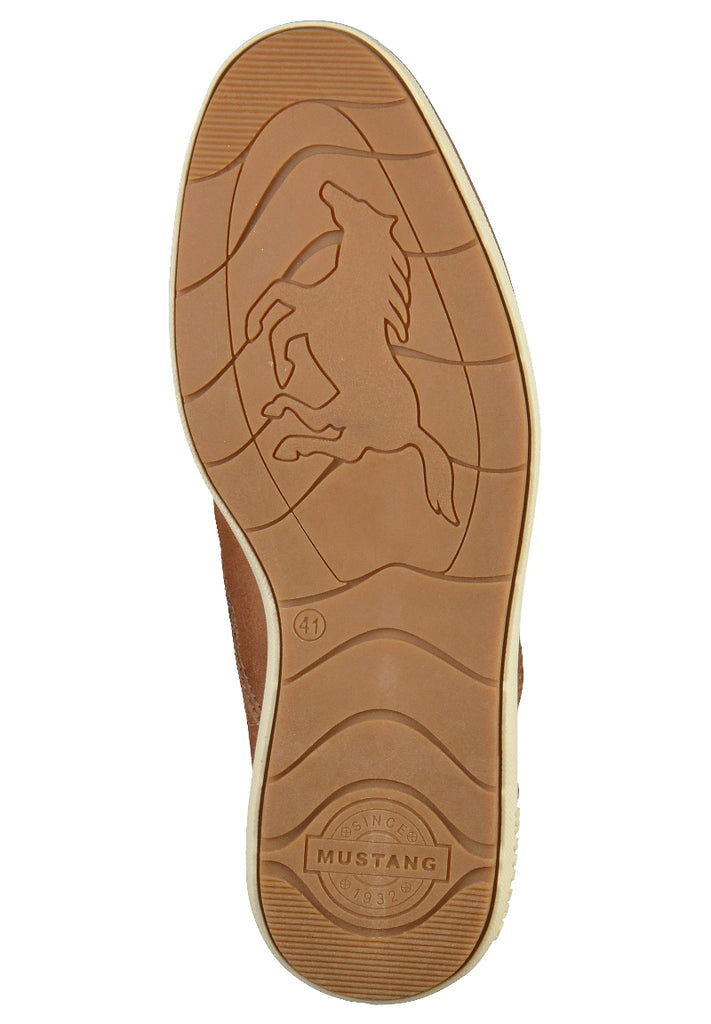 Mustang Halbschuhe Lederimitat Cognac - surf4shoes