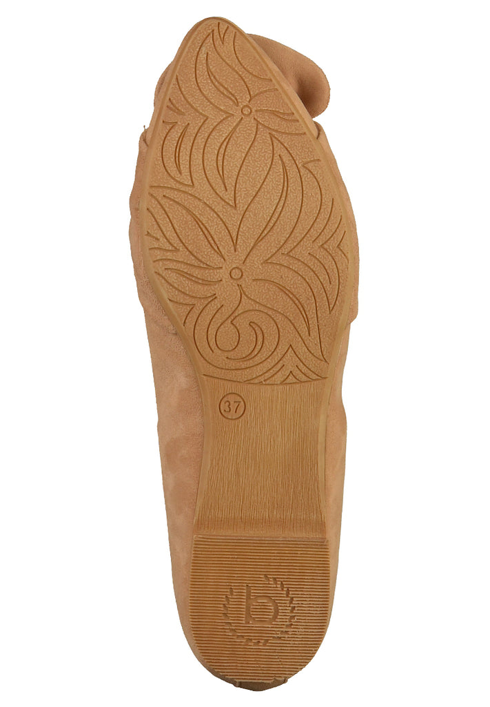 Bugatti Ballerinas Veloursleder Beige - surf4shoes