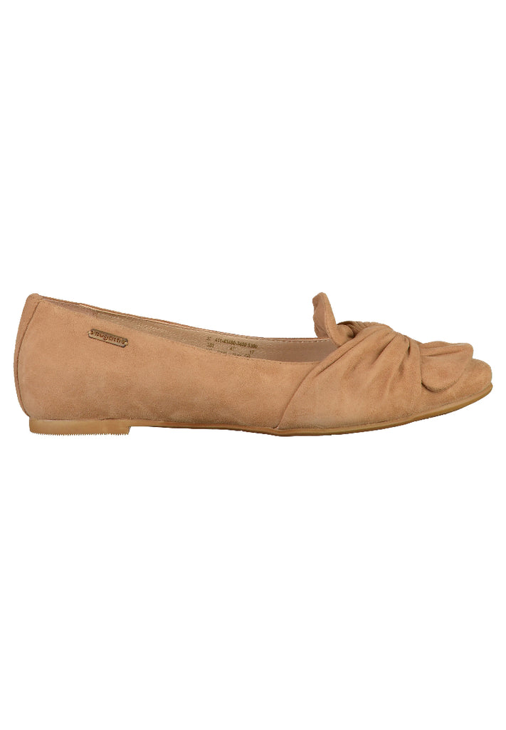 Bugatti Ballerinas Veloursleder Beige - surf4shoes