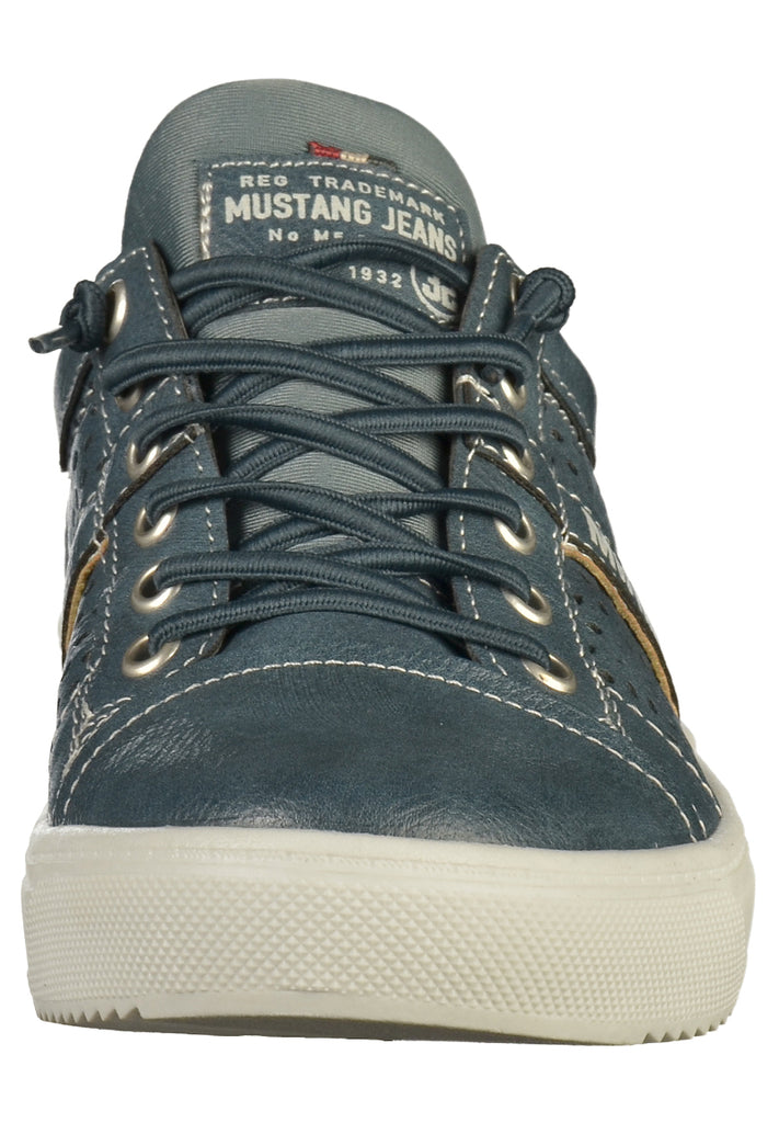 Mustang Sneaker Lederimitat/Textil Blau - surf4shoes