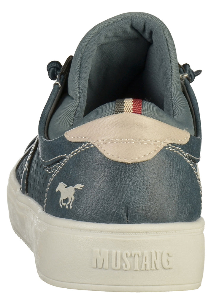 Mustang Sneaker Lederimitat/Textil Blau - surf4shoes