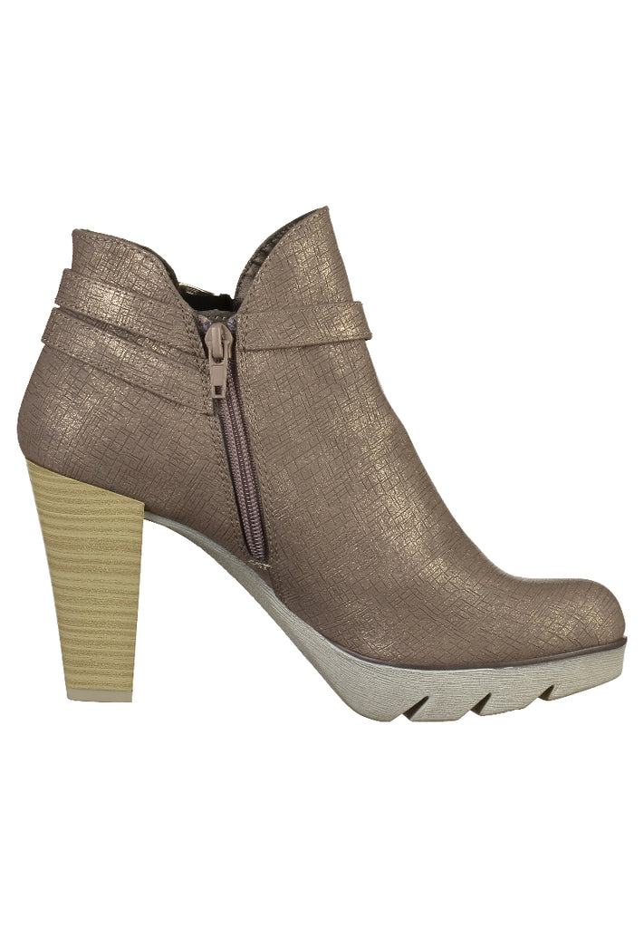 Bugatti Stiefelette Lederimitat Taupe - surf4shoes