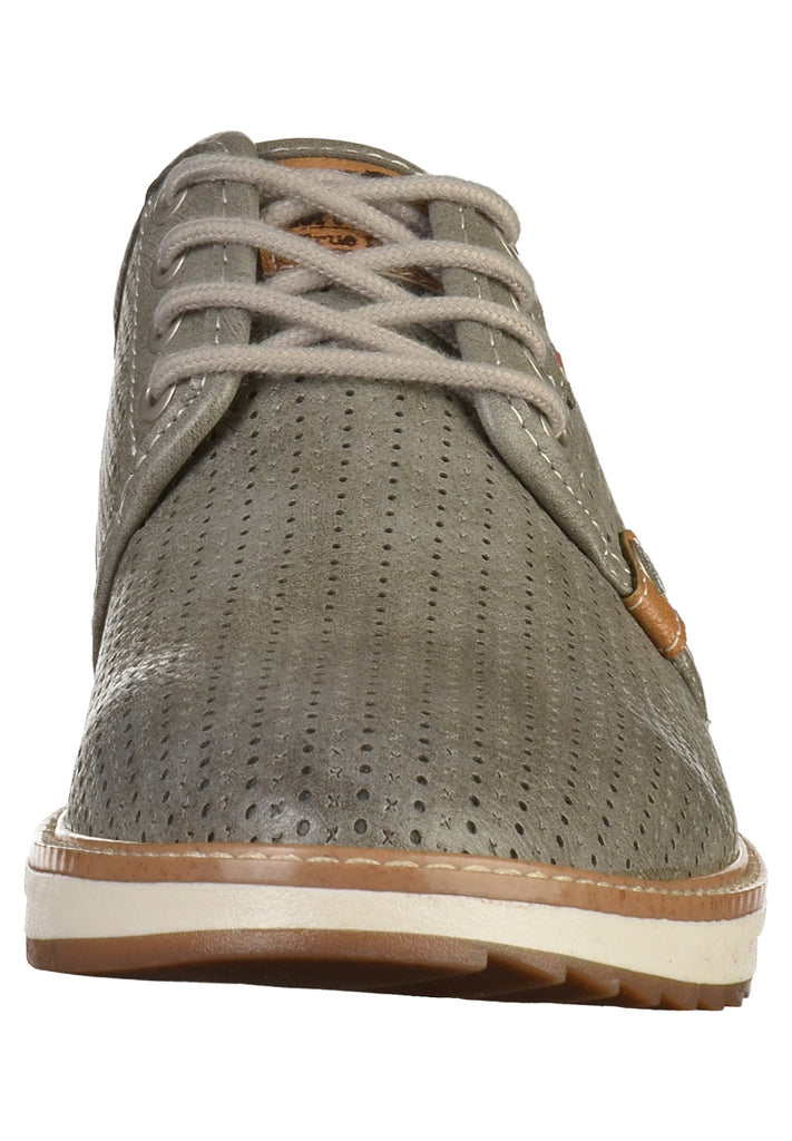 Mustang Halbschuhe Lederimitat Dunkelgrau - surf4shoes