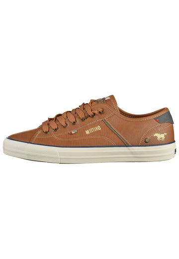 Mustang Sneaker Lederimitat Cognac - surf4shoes