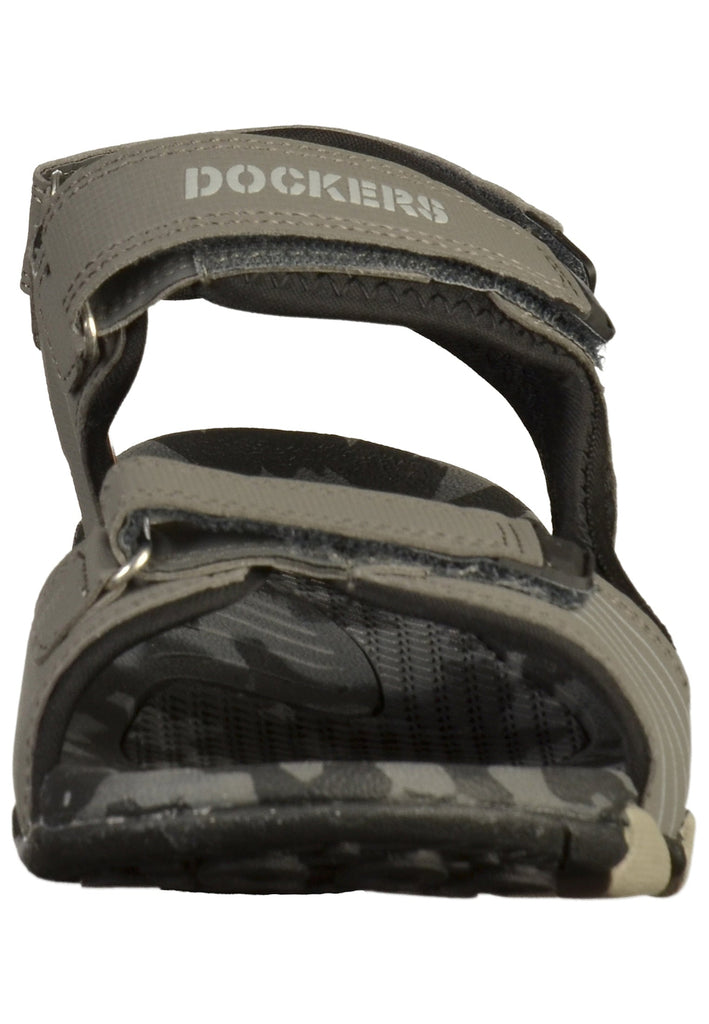 Dockers Sandalen Lederimitat/Textil Schwarz/Grau - surf4shoes