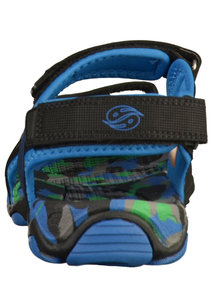 Dockers Sandalen Lederimitat/Textil Schwarz/Blau - surf4shoes