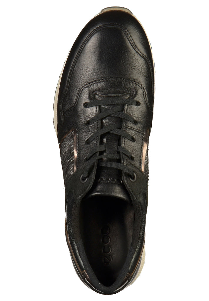 ecco Sneaker Leder Schwarz - surf4shoes