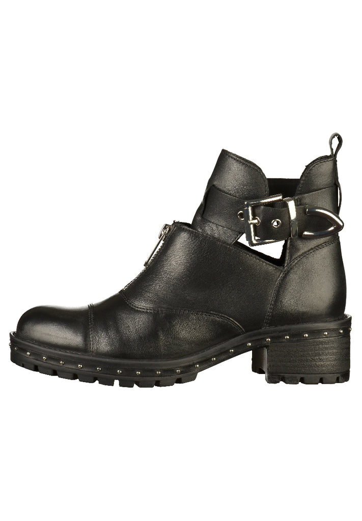 Bronx Stiefelette Leder Schwarz - surf4shoes