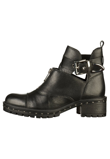Bronx Stiefelette Leder Schwarz - surf4shoes
