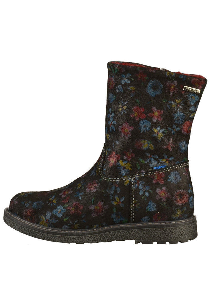 Richter Stiefel Veloursleder Schwarz - surf4shoes