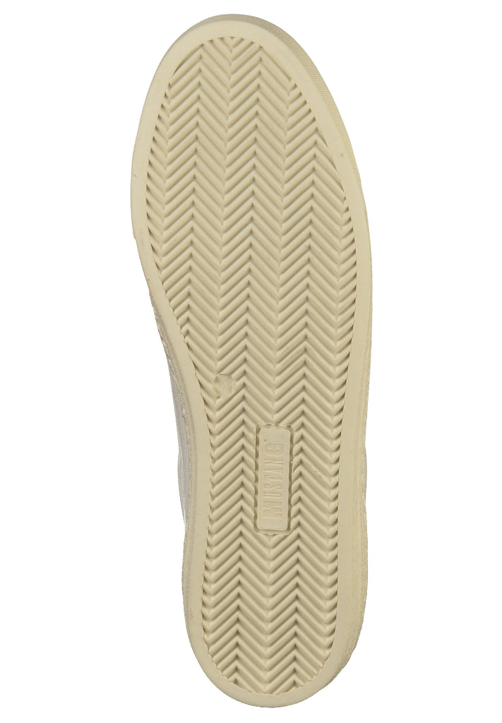 Mustang Sneaker Leder Beige/Weiß - surf4shoes