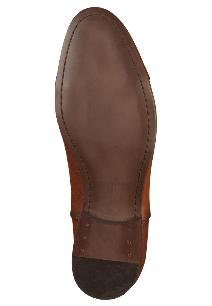 Mustang Businessschuhe Leder Kastanie - surf4shoes